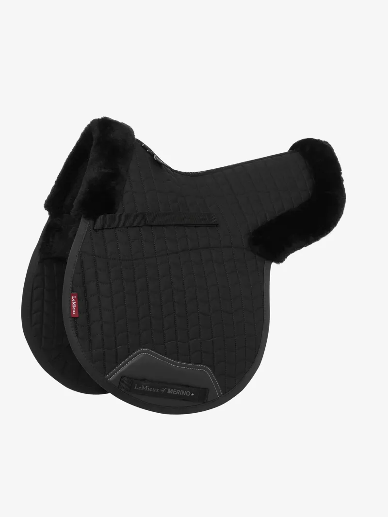 LeMieux Merino+ Half Lined GP Numnah - Black/Black