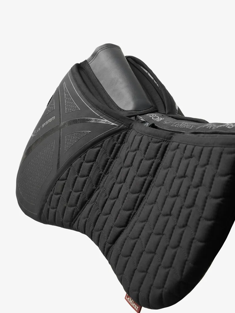 LeMieux Prosorb 3 pocket Quilted Half Pad - Black-3