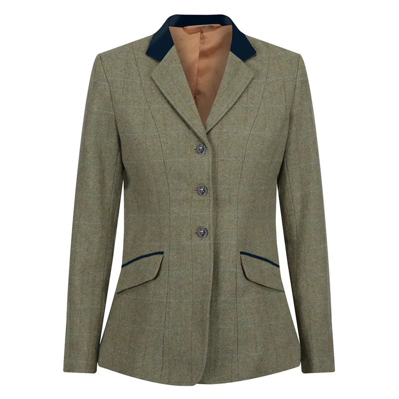 Equetech Maid's Thornborough Deluxe Tweed Riding Jacket in Green