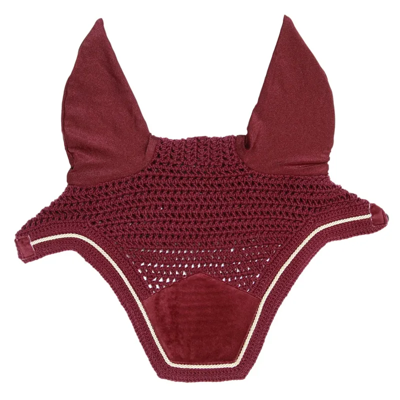 Kentucky Wellington Basic Velvet Fly Veil - Bordeaux - Full