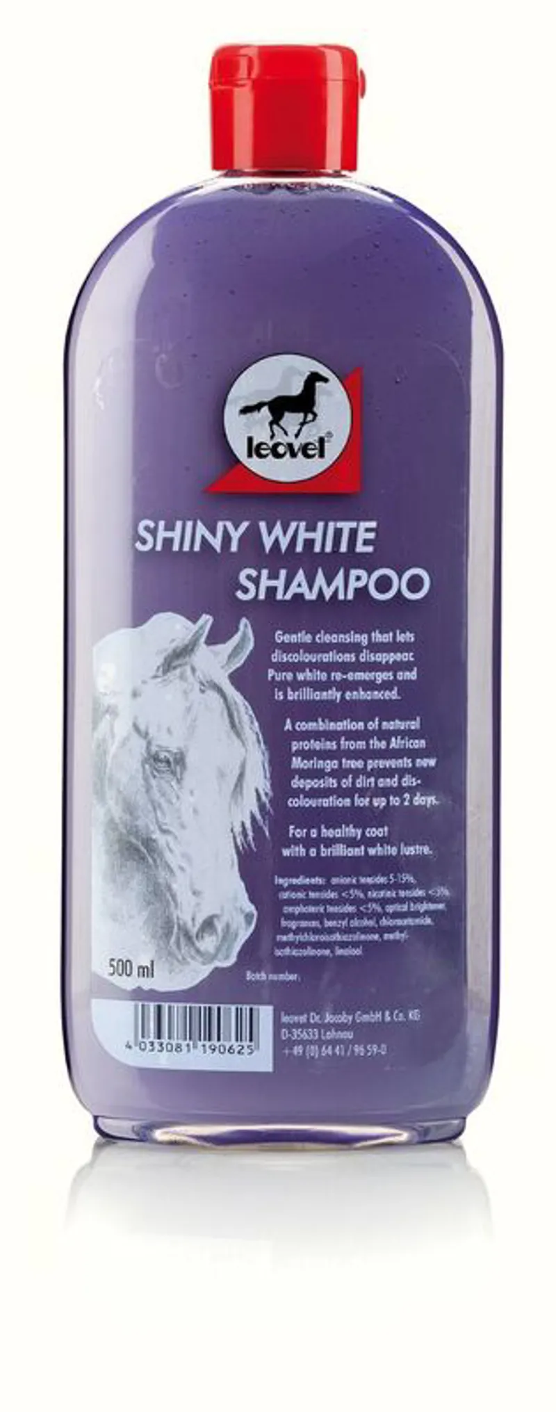 Leovet 500ml Shiny White Shampoo in Purple