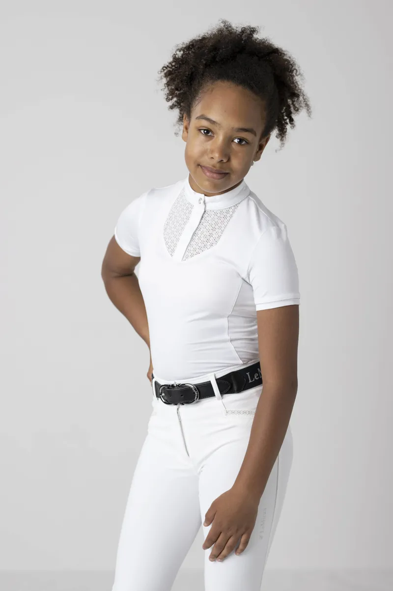 LeMieux Young Rider Belle Show Shirt - White-1