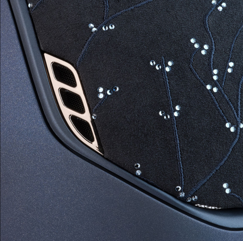 Miss Shield 2.0 Shadowmatt Blue + Crystal Leaf with 5 Dark Blue Swarovski-2