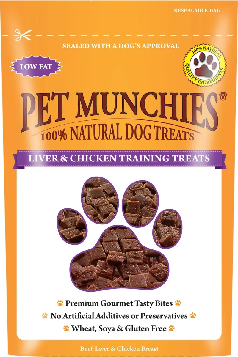 Pet Munchies 50 gm x 8 pack Training Treats Liver Chicken