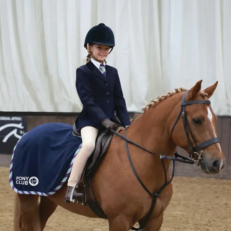 Equetech Pony Club Quarter Sheet in Navy-1