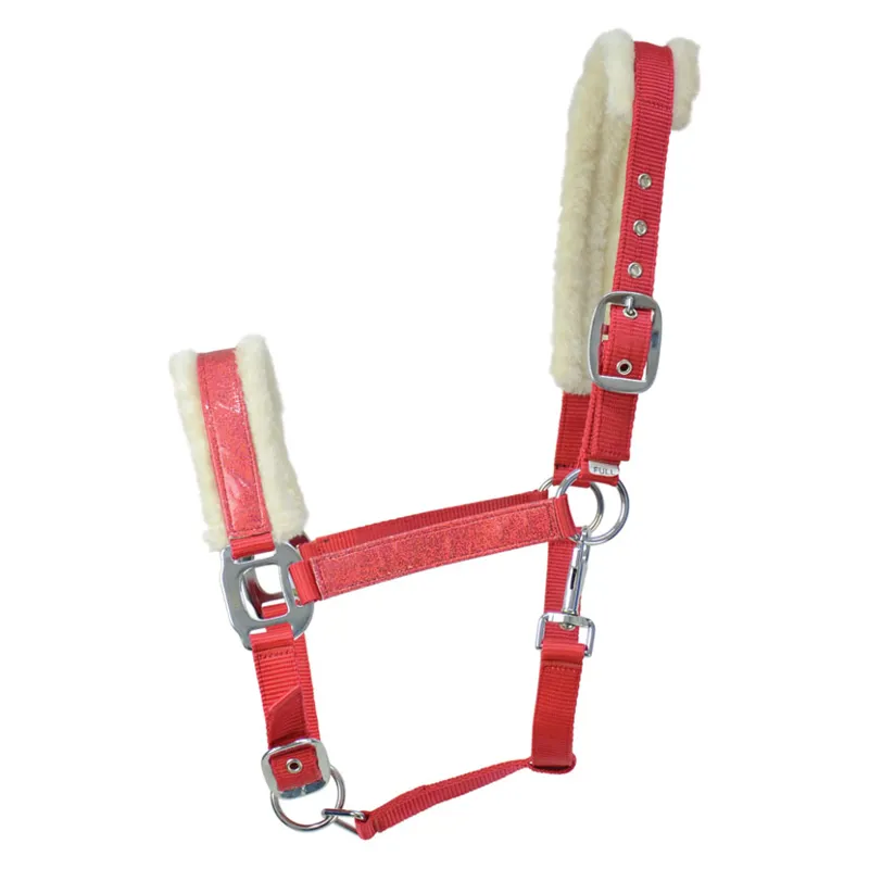 Hy Christmas Santa Head Collar in Red Sparkle