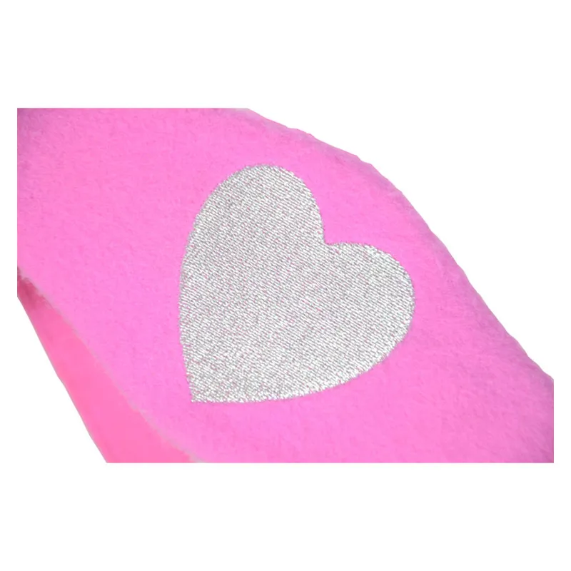 Hy Heart Fleece Head Collar in Pink/Silver
