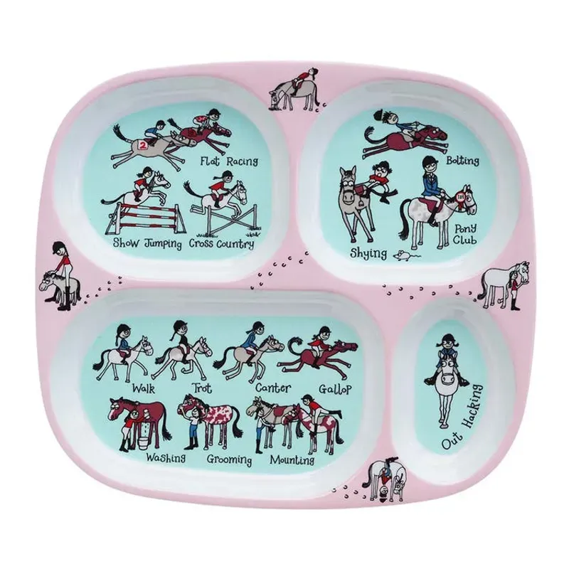 Hy Equestrian Tyrrell Katz Horse Divider Plate in Pink