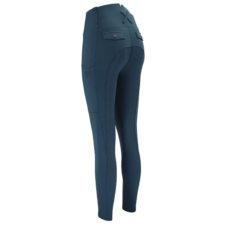 Woof Wear Vision Riding Tights - Petrol Blue-4