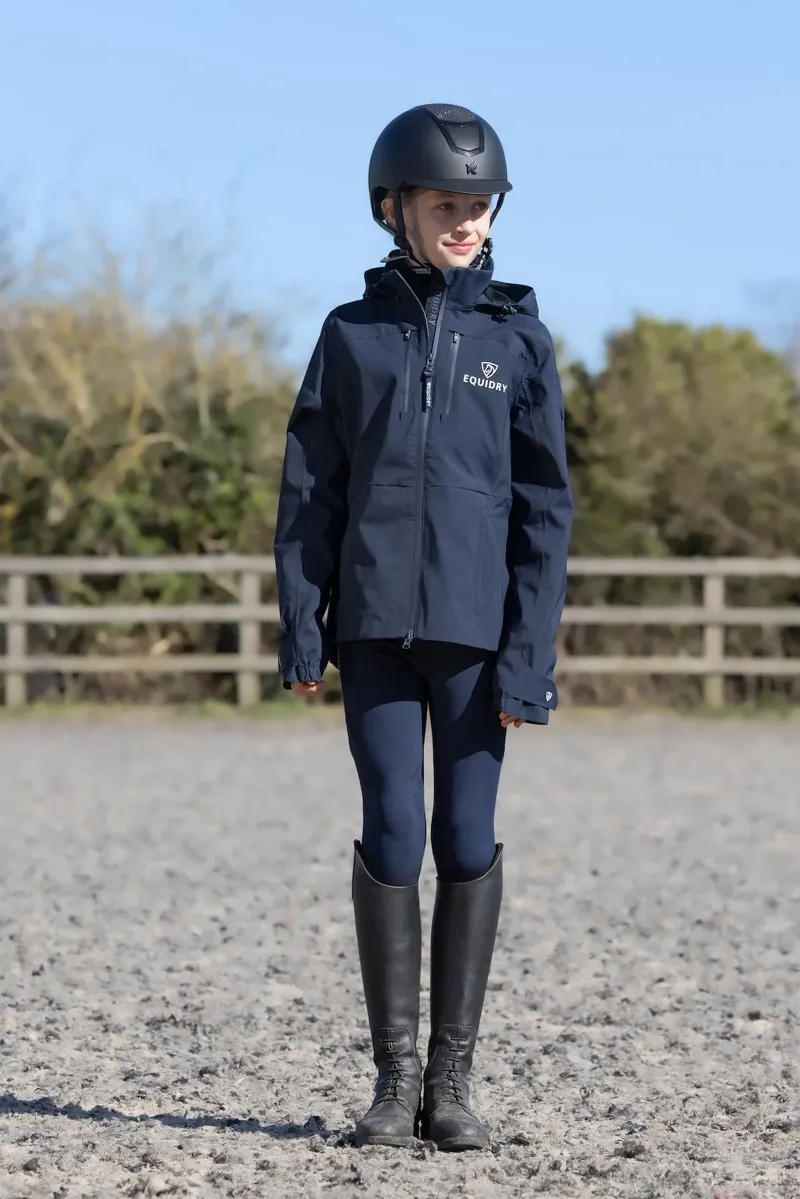 Equidry Girls Varsha Jacket - Navy and White-4