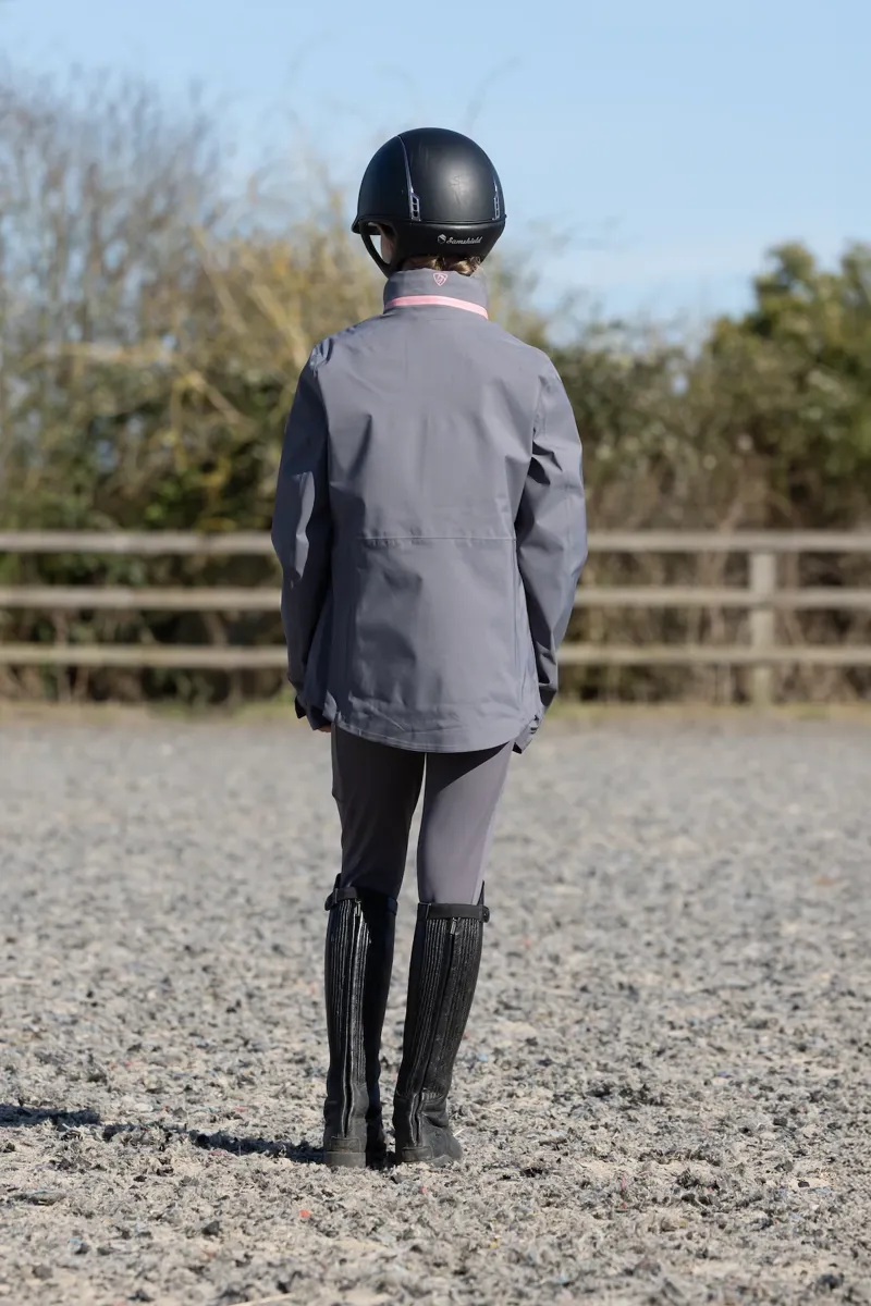 Equidry Girls Varsha Jacket - Charcoal and Pink-3