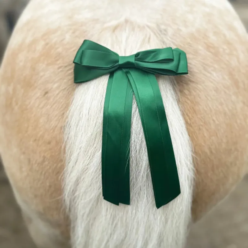 Equetech Horse Competition Warning Tail Ribbon Green - One size