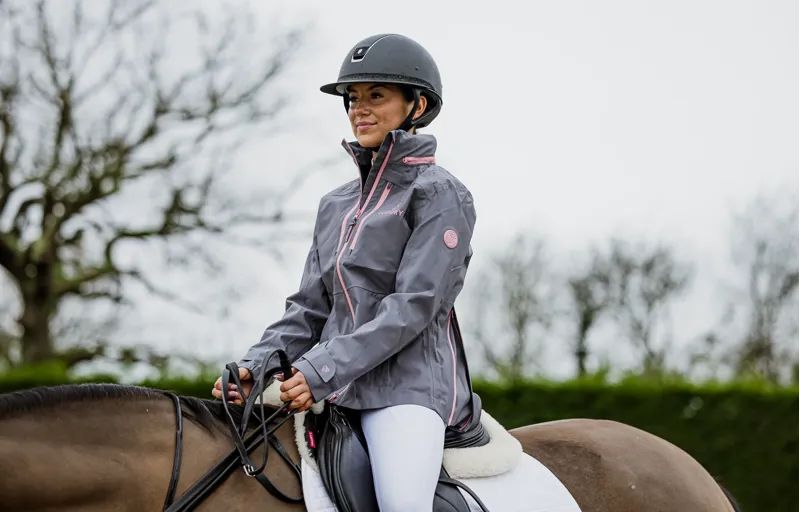 Equidry Women's Varsha Jacket - Charcoal and Pink-2