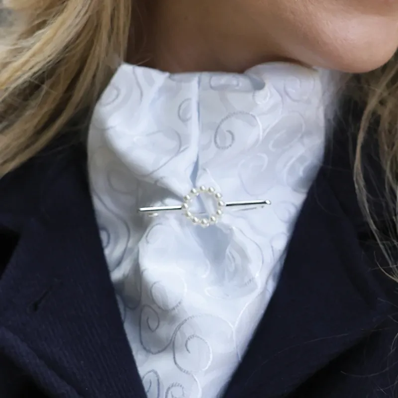 Equetech Deluxe Halo Stock pin - Silver 