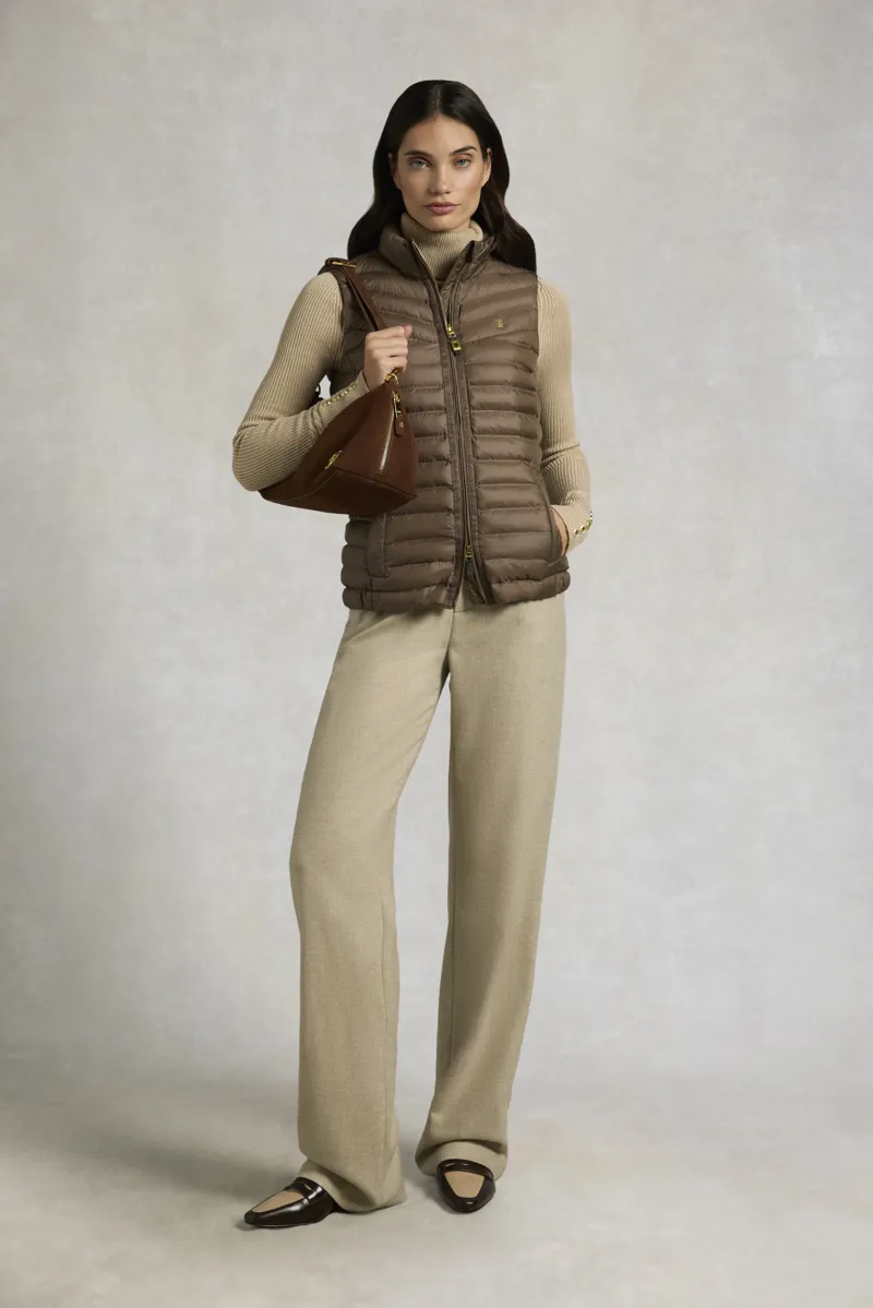 Holland Cooper Lightweight Puffer Gilet - Chestnut -1