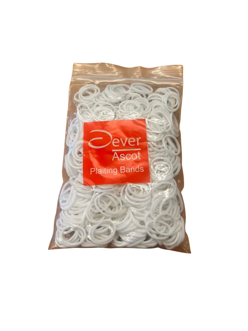 Ascot Plaiting Bands - White