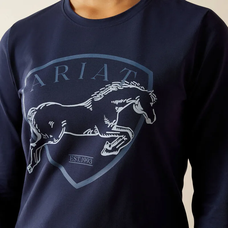 Ariat Youth Liberty Jump Long Sleeve T-Shirt - Navy-1
