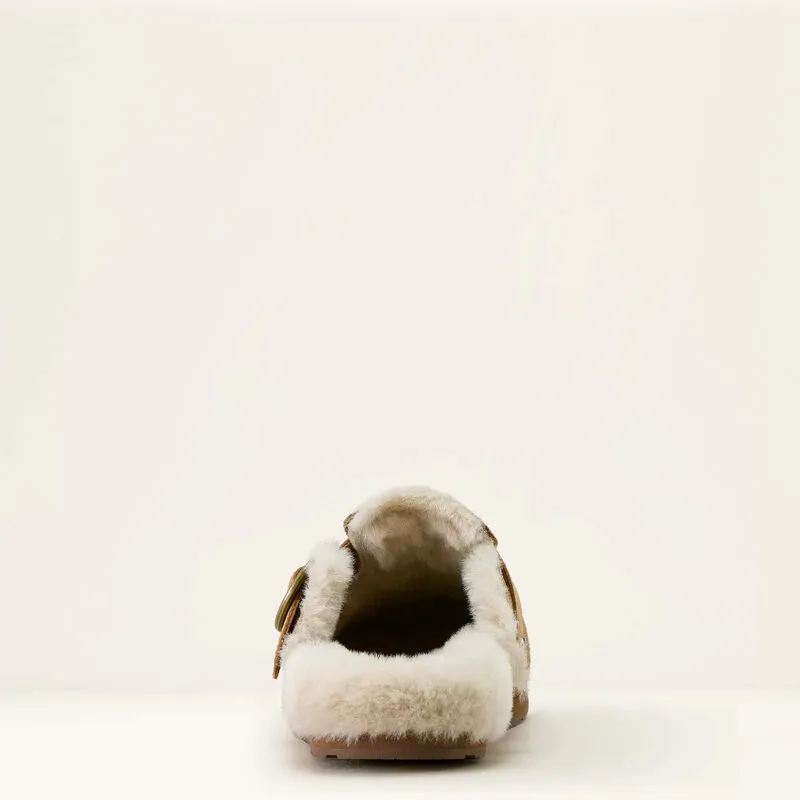 Ariat Womems Country Mule Sherpa - Ranch Brown Suede-4