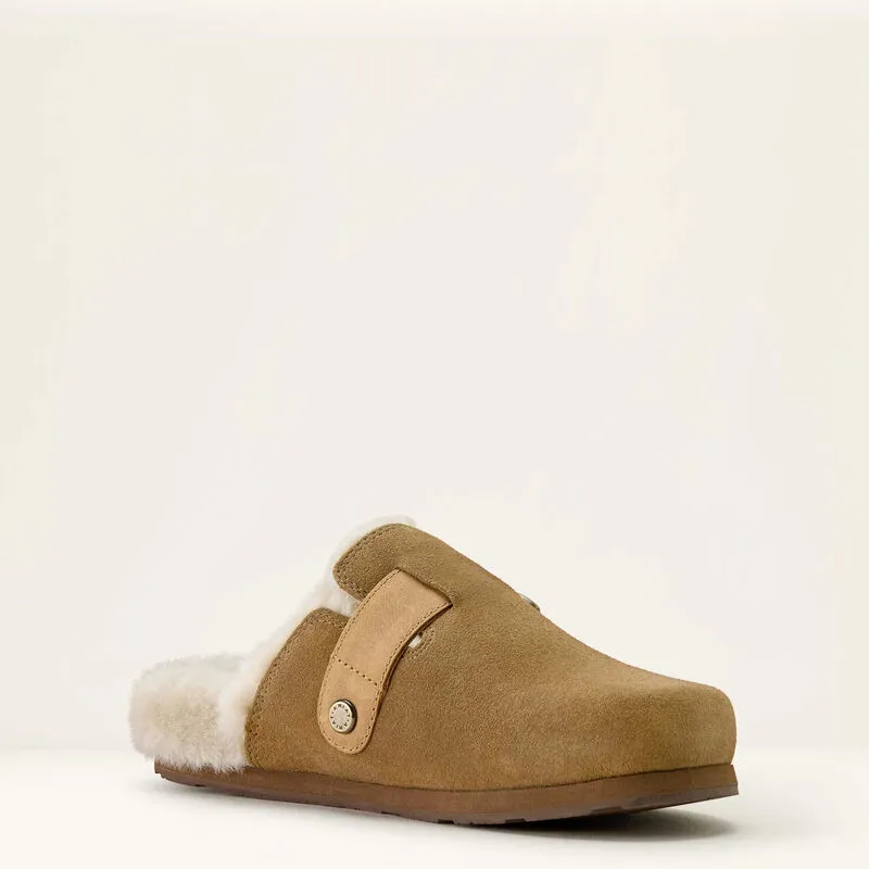 Ariat Womems Country Mule Sherpa - Ranch Brown Suede-5