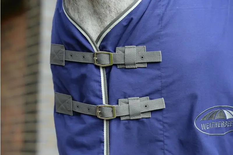 Weatherbeeta Cotton Show Sheet With Surcingle's II Standard Neck - Dark Blue-1