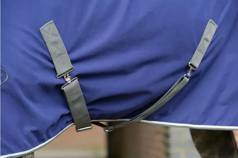 Weatherbeeta Cotton Show Sheet With Surcingle's II Standard Neck - Dark Blue-5