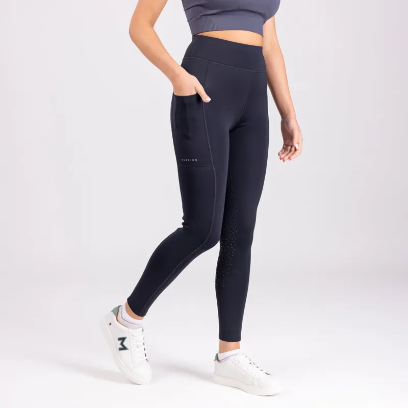 Aubrion Shield Winter Riding Tights - Charcoal-5