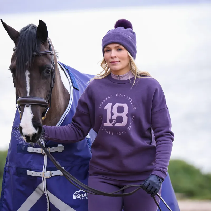 Aubrion Fleece Lined Hat - Purple-1