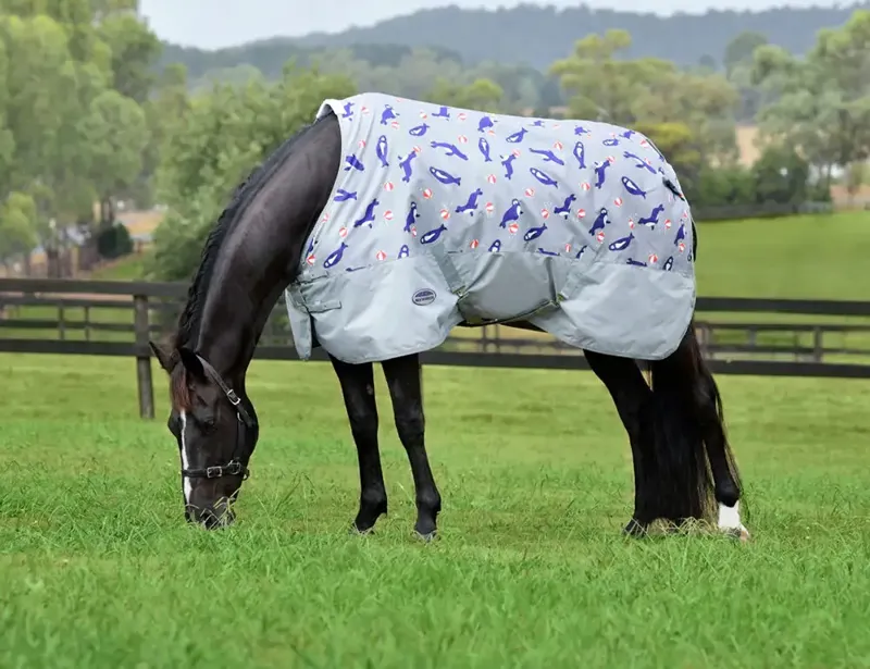 Weatherbeeta Comfitec Tyro Standard Neck Lite 50g Plus Turnout Rug - Seal Print-2