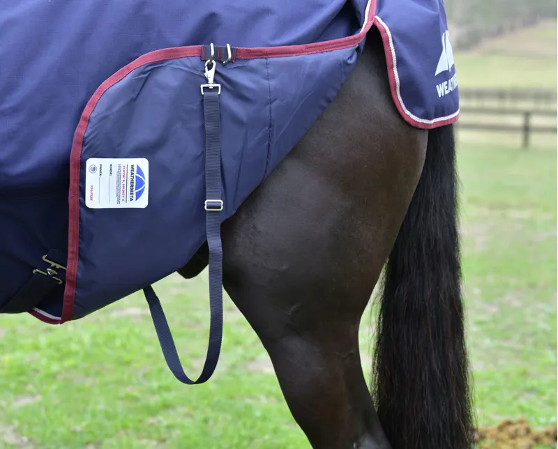 Weatherbeeta Comfitec Essential Turnout Combo Neck 220g - Navy/Burgundy-3