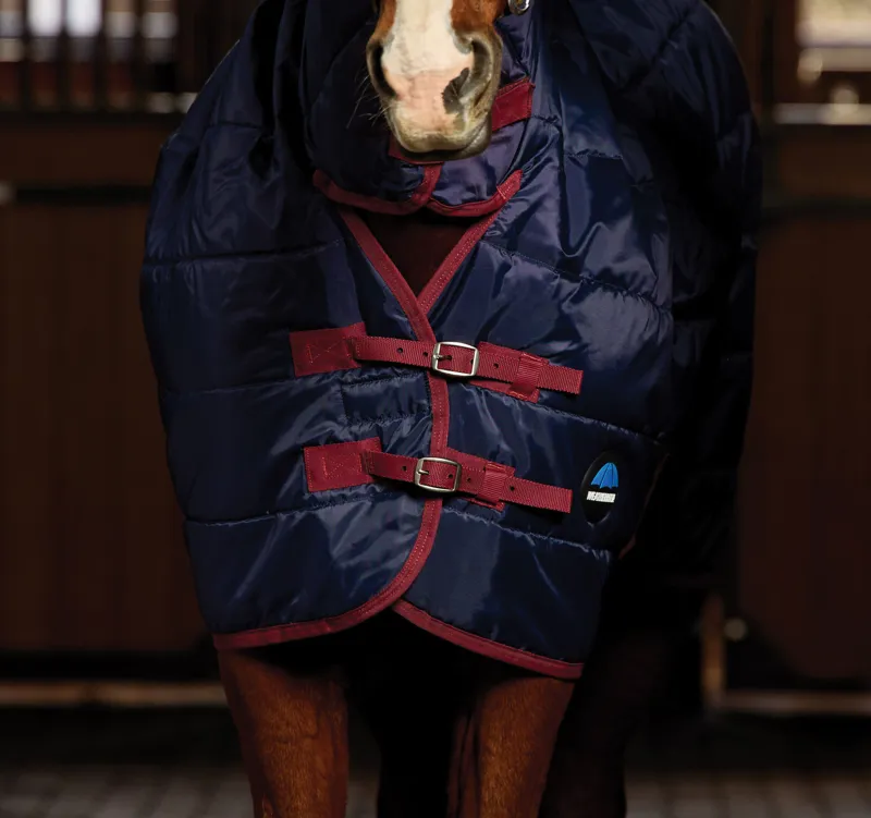 Weatherbeeta Comfitec 210d Channel Quilt Stable Combo 100g - Navy/Burgundy-5