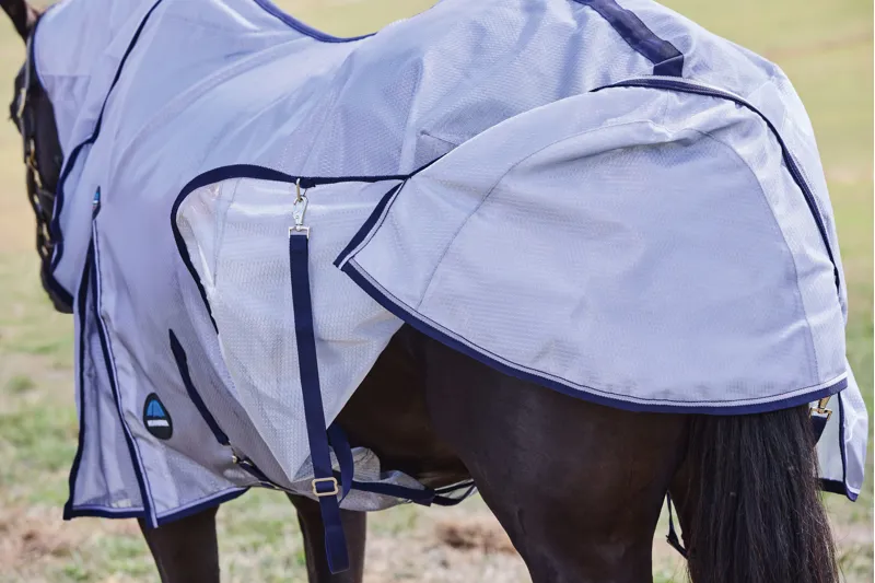 Weatherbeeta Comfitec Hexi Shield Fly Sheet Combo - Silver/Navy/White-4