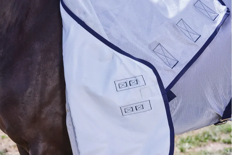 Weatherbeeta Comfitec Hexi Shield Fly Sheet Combo - Silver/Navy/White-5