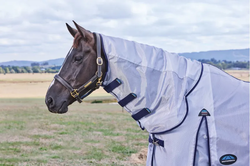 Weatherbeeta Comfitec Hexi Shield Fly Sheet Combo - Silver/Navy/White-6