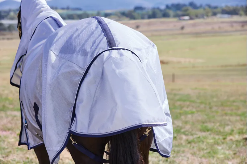 Weatherbeeta Comfitec Hexi Shield Fly Sheet Combo - Silver/Navy/White-8