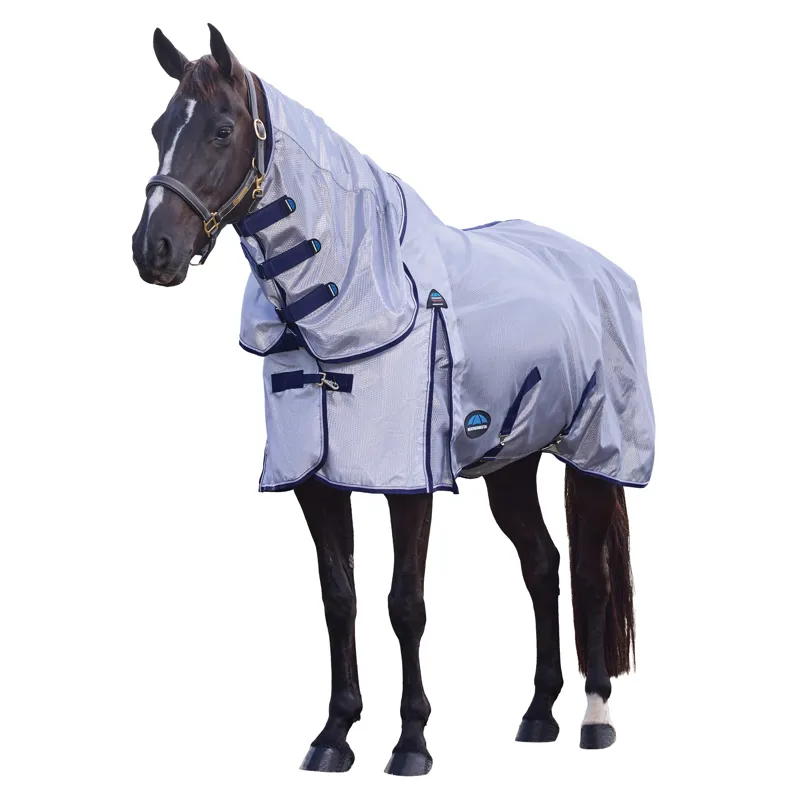 Weatherbeeta Comfitec Hexi Shield Fly Sheet Combo - Silver/Navy/White