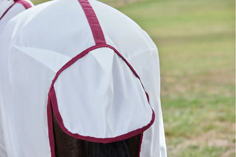 Weatherbeeta Comfitec Essential Fly Sheet Combo - White/Burgundy-5