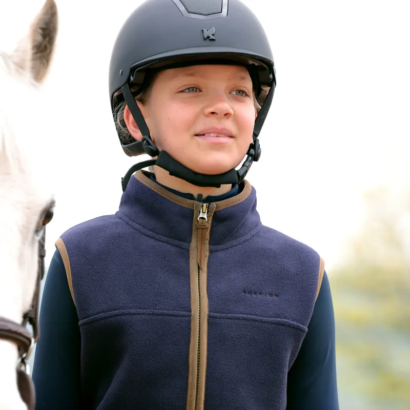 Aubrion Young Rider Core Fleece Gilet - Navy 