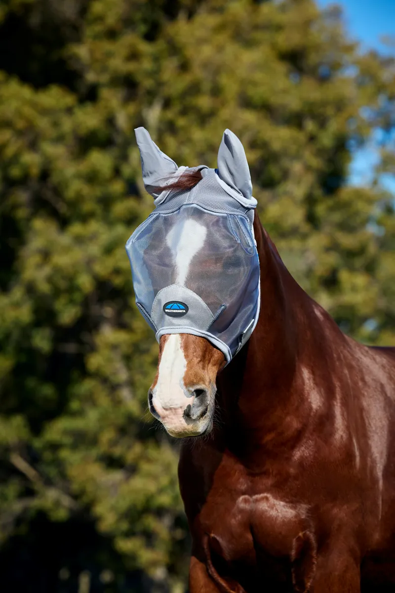 Weatherbeeta Comfitec Fine Mesh Fly Mask With Ears - Grey 