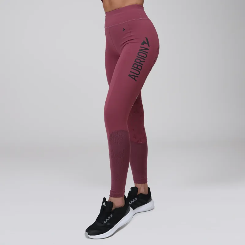 Aubrion React Rythm Riding Tights - Mauve-1