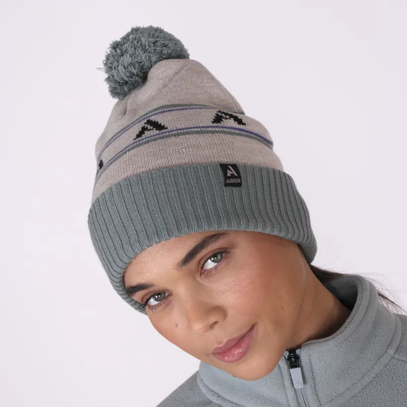 Aubrion React Bobble Hat Sage/Sand-2