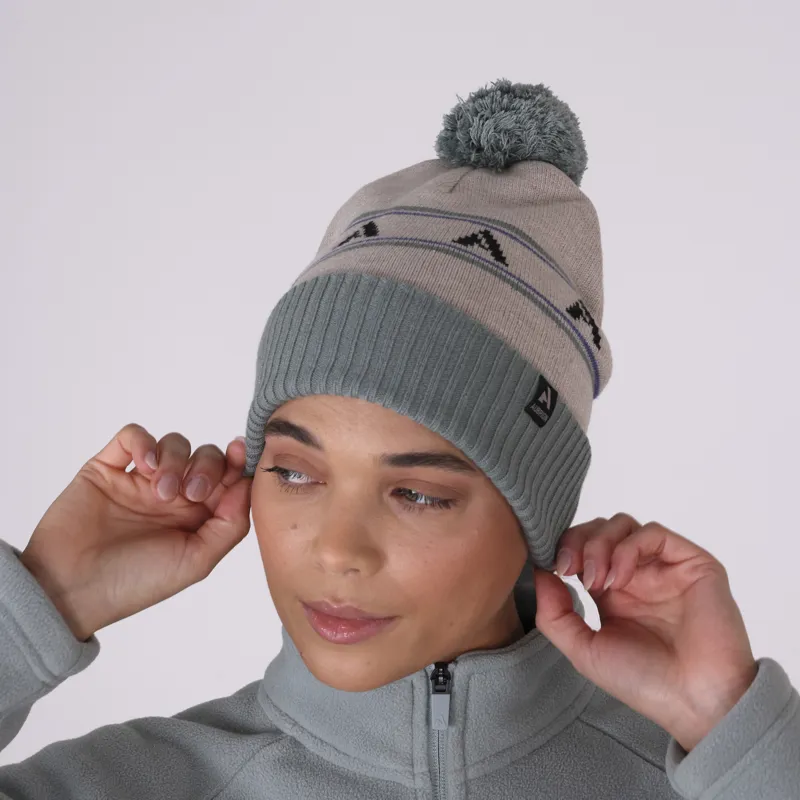Aubrion React Bobble Hat Sage/Sand-4