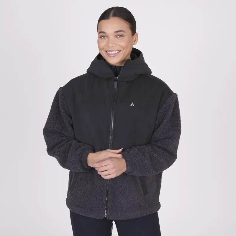 Aubrion Womens React Sherpa Fleece Jacket Shadow-1