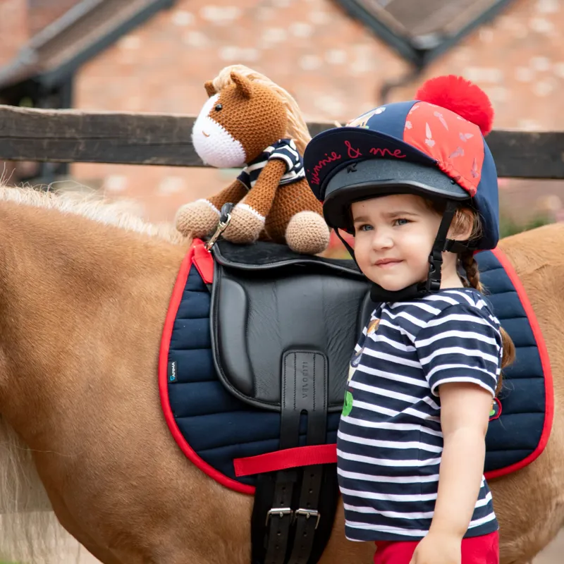 Aubrion Winnie and Me Saddle Pad - Navy-2