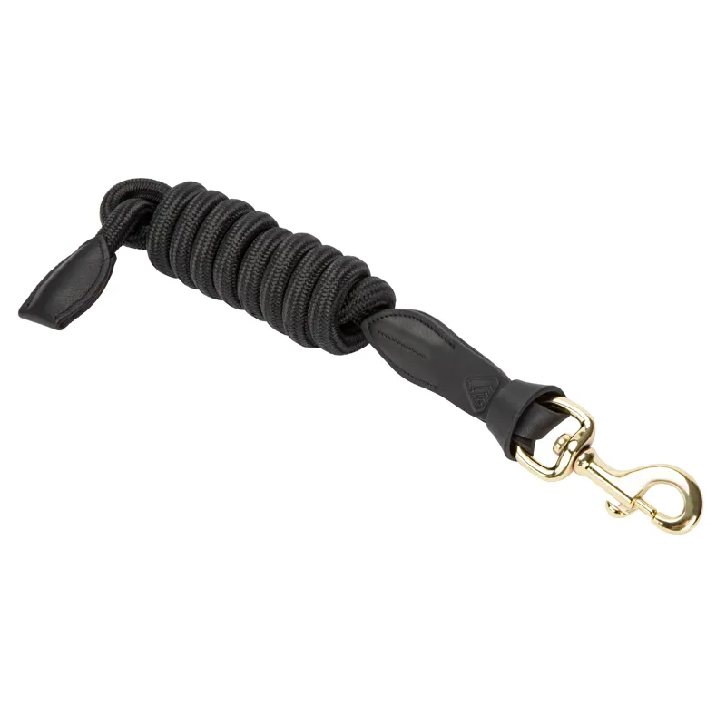 Velociti Lusso 2 Metres Leather Lead Rope - Black