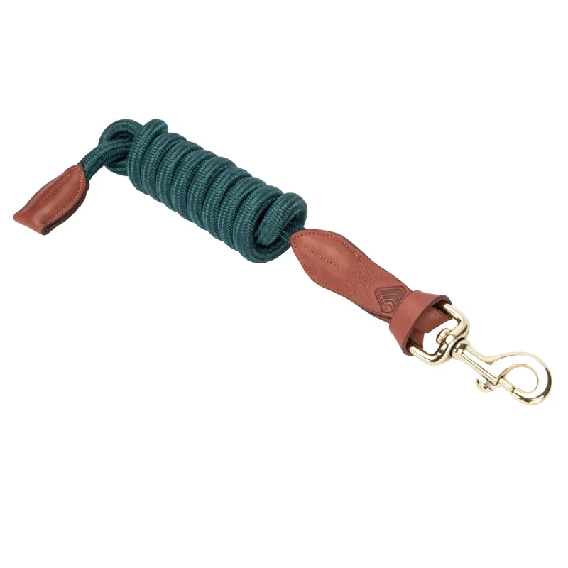 Velociti Lusso 2 Metres Leather Lead Rope - Green 