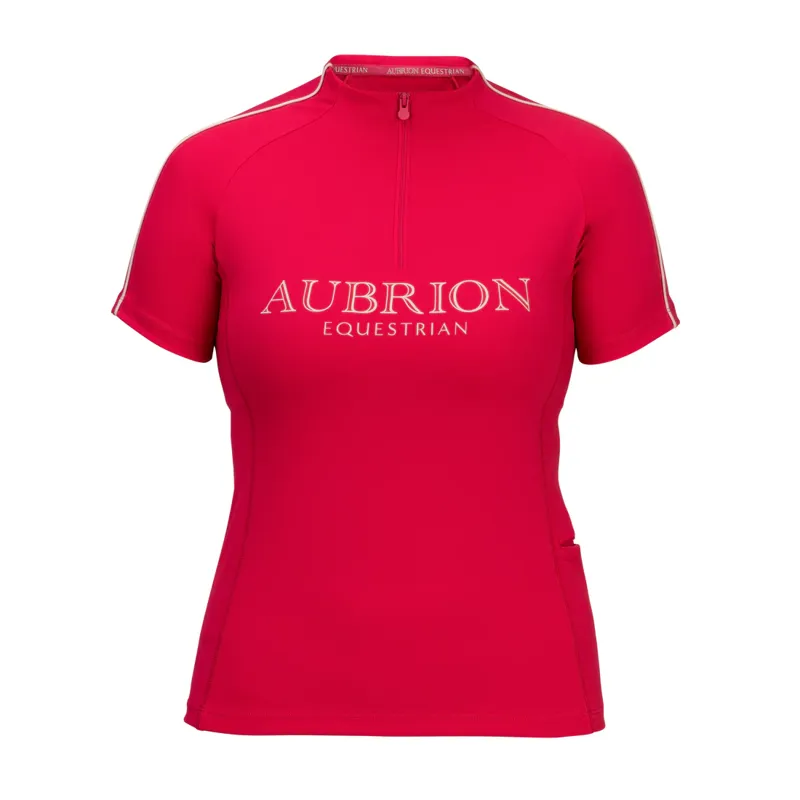 Aubrion Equestrian Short Sleeve Base Layer - Drewberry -1