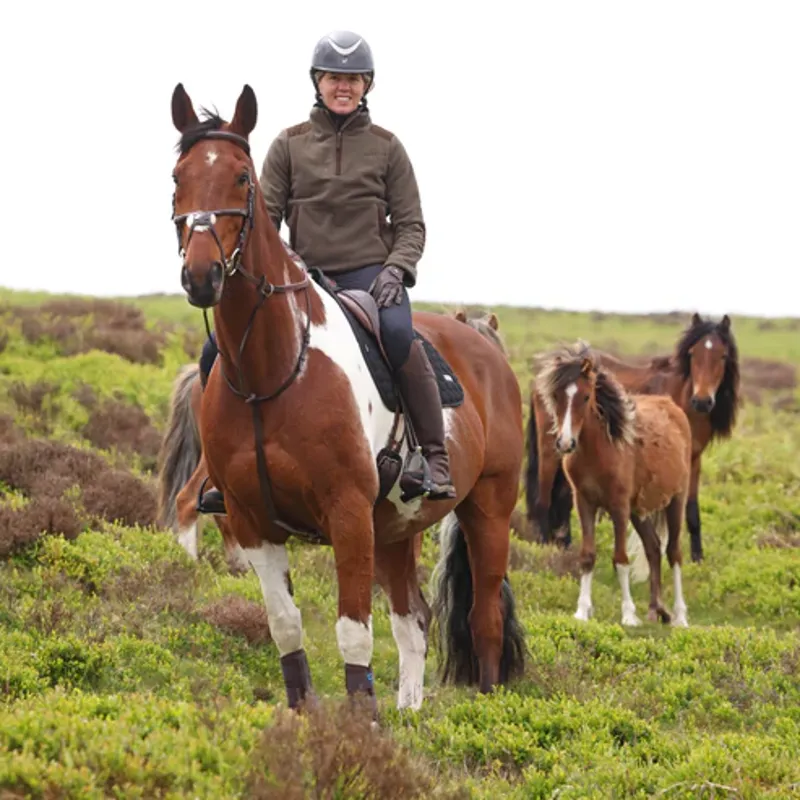 Aubrion Unisex Heritage Quarter Zip Fleece - Dark Olive-3