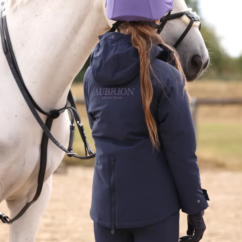 Aubrion Equestrian Lightweight Coat - Young Rider - Midnight-1