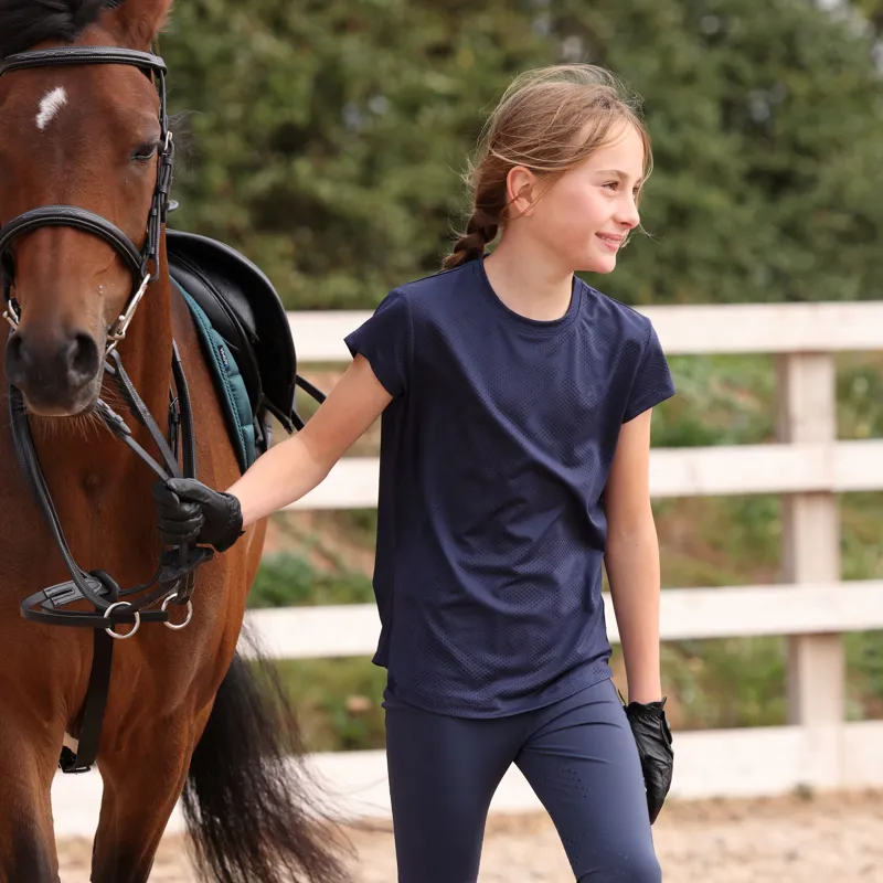 Aubrion Young Rider React Tech T-Shirt - Midnight-1