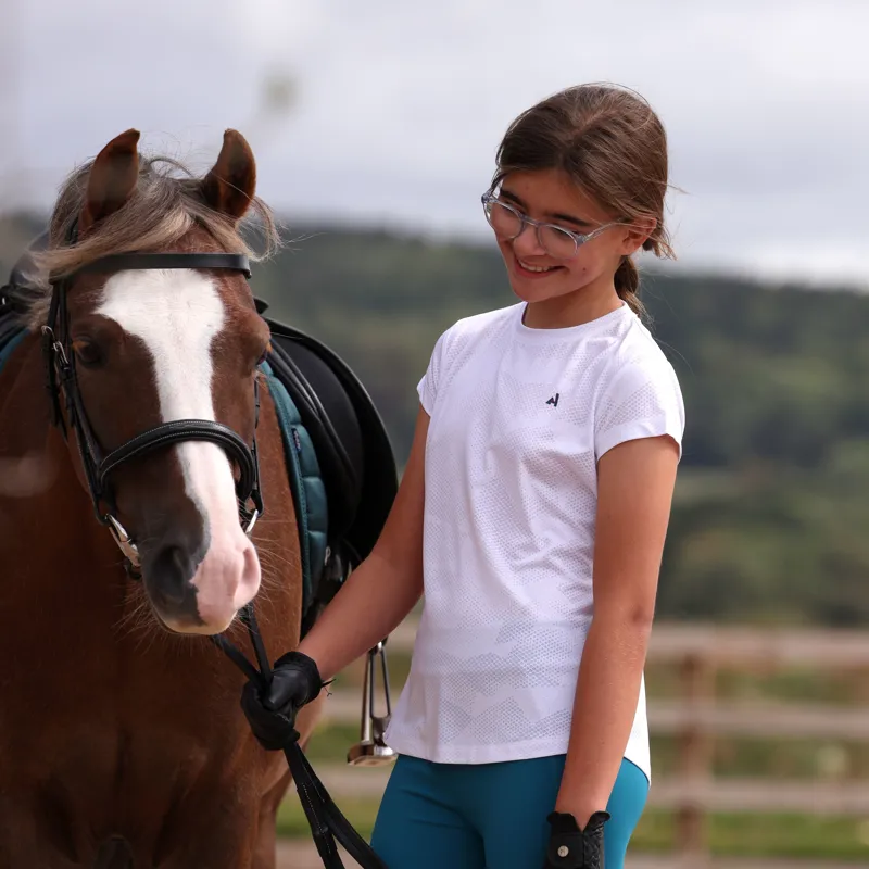 Aubrion Young Rider React Tech T-Shirt - White-3